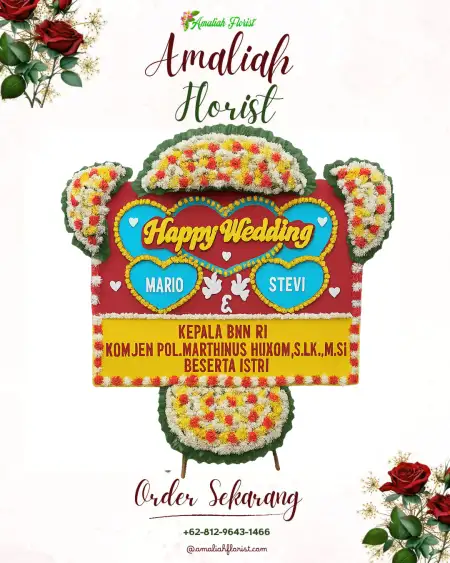 Papan Bunga Pernikahan Barabali